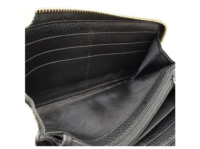 Cartera larga Gucci GG Marmont de piel negra - vista 9