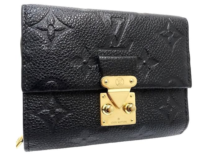 Portafoglio tri-fold Louis Vuitton Monogram Empreinte in Noir - vista 3