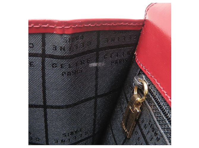 Céline Bolso Celine Double Flap en rojo vino - vista 12