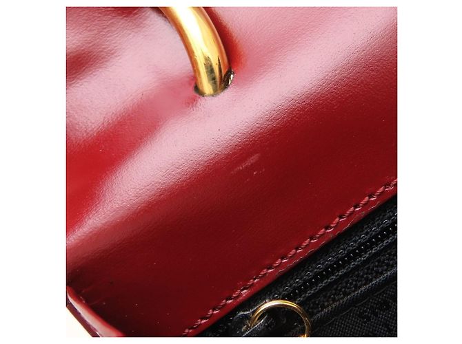 Céline Bolso Celine Double Flap en rojo vino - vista 15