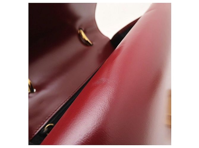 Céline Bolso Celine Double Flap en rojo vino - vista 16