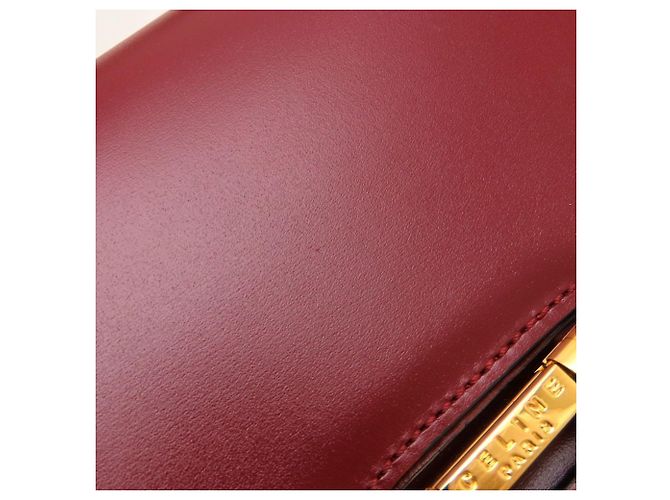 Céline Bolso Celine Double Flap en rojo vino - vista 22