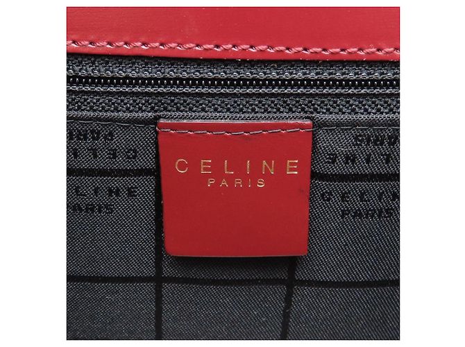 Céline Bolso Celine Double Flap en rojo vino - vista 9