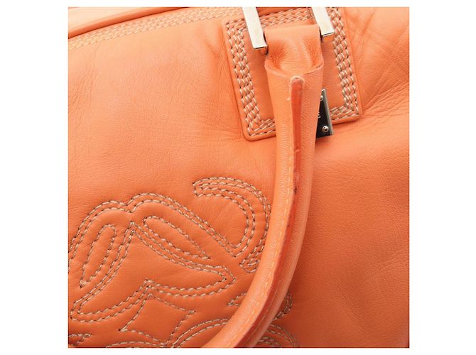 Loewe Amazona 36 Handtasche aus orangefarbenem Leder - Ansicht 11