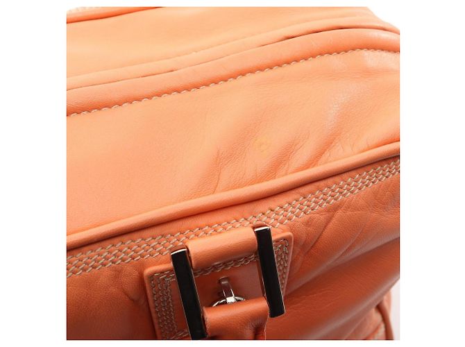 Loewe Amazona 36 Handtasche aus orangefarbenem Leder - Ansicht 13