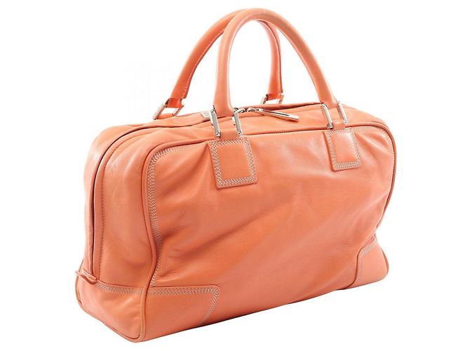 Loewe Amazona 36 Handtasche aus orangefarbenem Leder - Ansicht 2