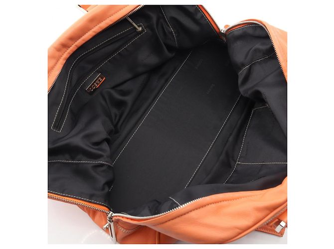Loewe Amazona 36 Handtasche aus orangefarbenem Leder - Ansicht 3
