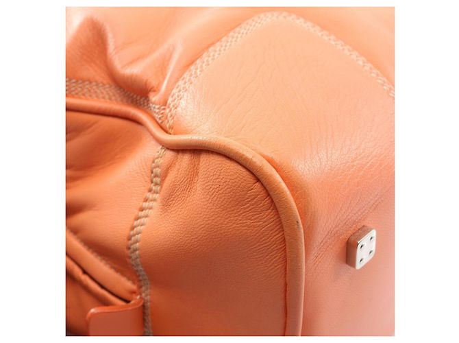 Loewe Amazona 36 Handtasche aus orangefarbenem Leder - Ansicht 7