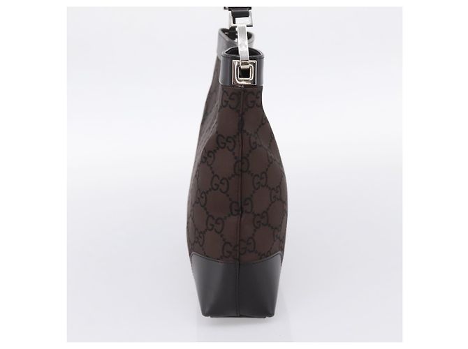 Gucci Vintage Clasp Handle Hobo (Outlet) GG Canvas Medium - vista 3