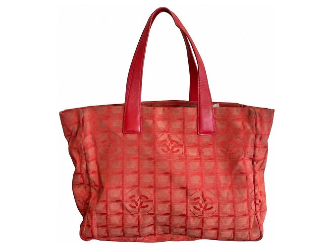 Chanel New Travel Line Shopper Rosso con certificato di autenticità - vista 4