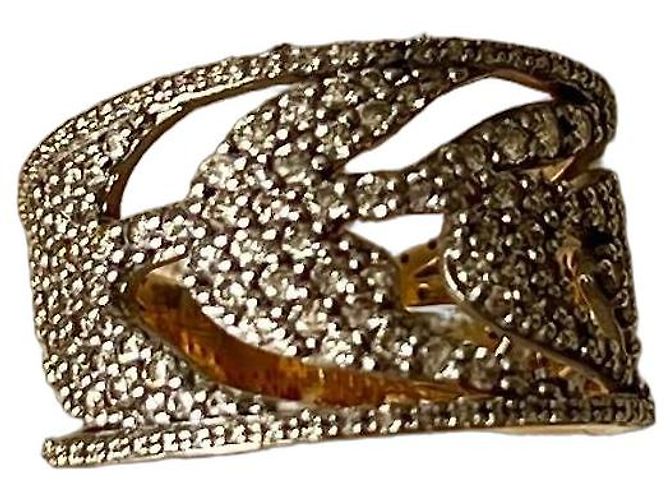 Ginette NY Ring aus Gelbgold und Diamanten - Ansicht 2
