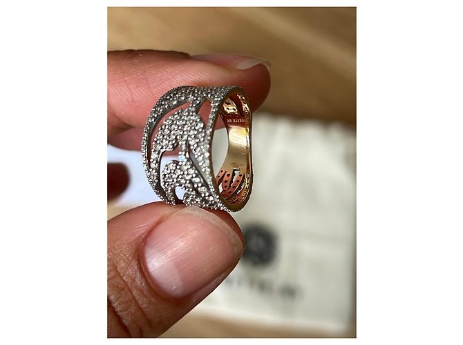 Ginette NY Ring aus Gelbgold und Diamanten - Ansicht 4
