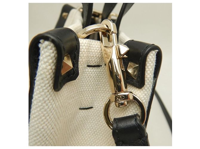 Borsa Tote Valentino Garavani in tela e pelle - vista 13