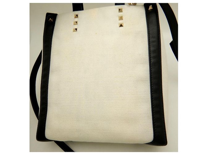 Borsa Tote Valentino Garavani in tela e pelle - vista 6