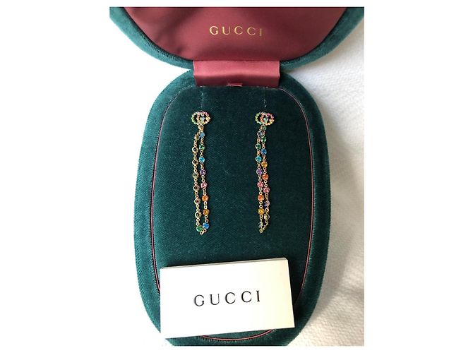 Gucci GG Ohrringe mit bunten Edelsteinen - Ansicht 2