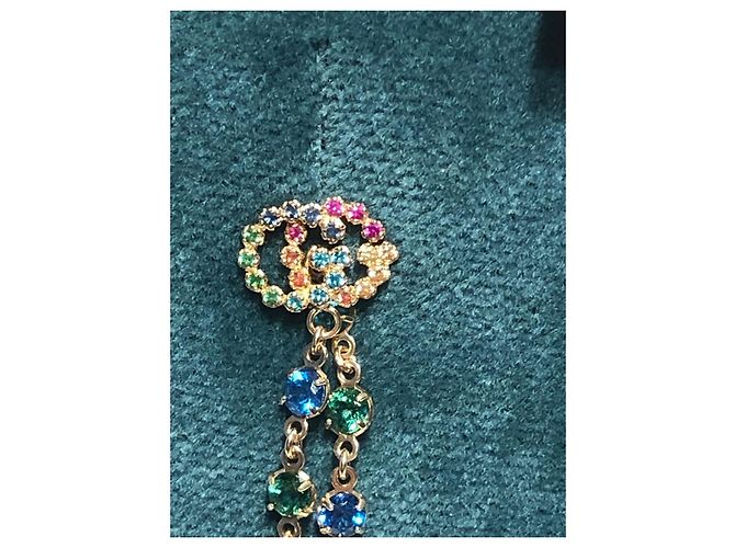 Gucci GG Ohrringe mit bunten Edelsteinen - Ansicht 6