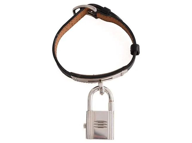 Hermès Orologio con cinturino Kelly nero - vista 2