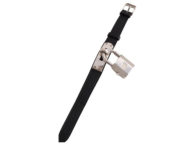 Hermès Orologio con cinturino Kelly nero - vista 4