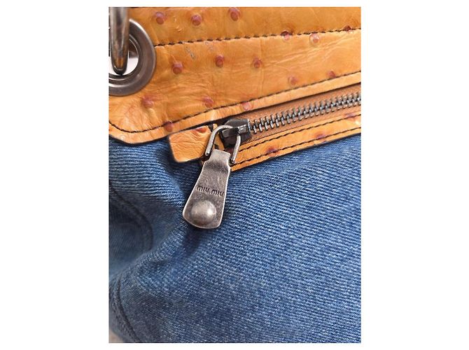 Bolso Miu Miu de denim y cuero - vista 10