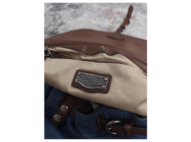Bolso Miu Miu de denim y cuero - vista 13