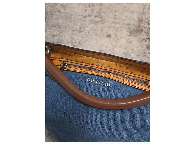 Bolso Miu Miu de denim y cuero - vista 2