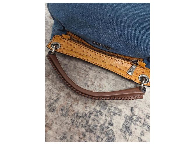 Bolso Miu Miu de denim y cuero - vista 4