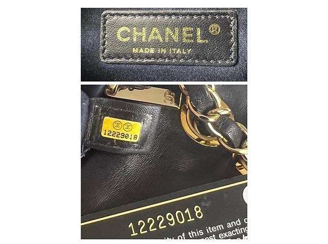 Chanel Borsa a patta media Summer Nights Paillettes Blu e Oro - vista 10