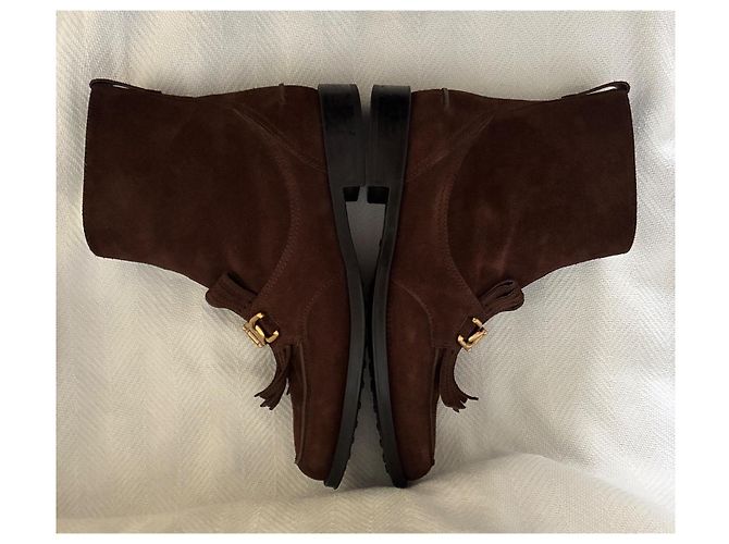 Tod's Wildleder Stiefeletten mit Goldkette - Ansicht 4
