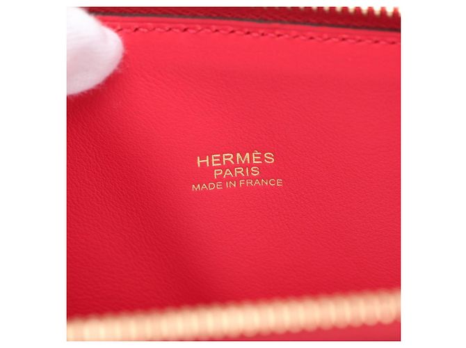 Hermès Borsa a tracolla Bolide 31 in pelle Taurillon Clemence Rouge de Coeur - vista 10