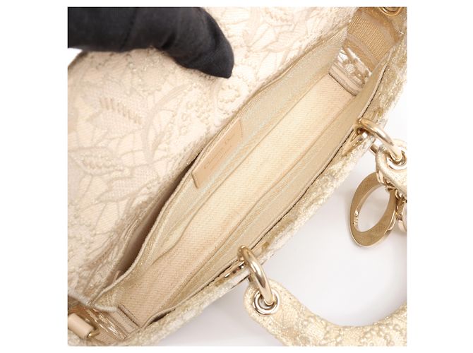 Borsa 2Way Dior Lady D-Joy Racing in Beige - vista 11