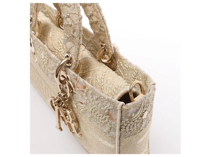 Borsa 2Way Dior Lady D-Joy Racing in Beige - vista 4