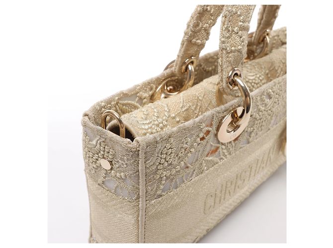 Borsa 2Way Dior Lady D-Joy Racing in Beige - vista 5