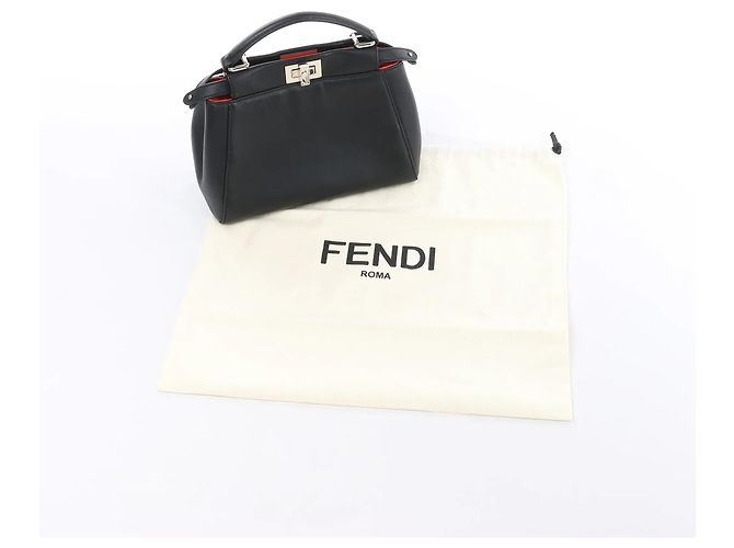 Borsa a mano 2Way Fendi Peekaboo Mini in pelle Nero 8BN244 - vista 14