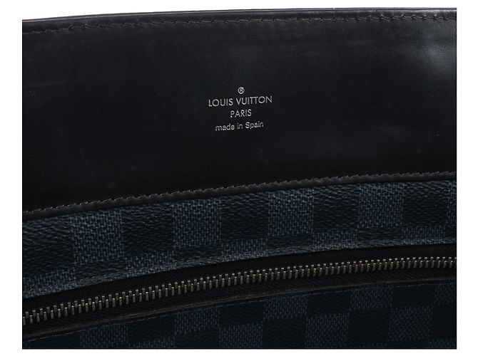 Borsa Louis Vuitton Cabas Voyage Damier Cobalt in blu navy x nero N41397 - vista 11