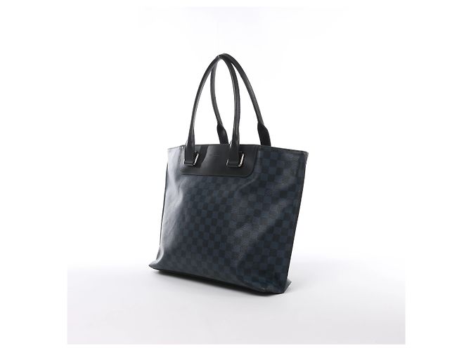 Borsa Louis Vuitton Cabas Voyage Damier Cobalt in blu navy x nero N41397 - vista 2