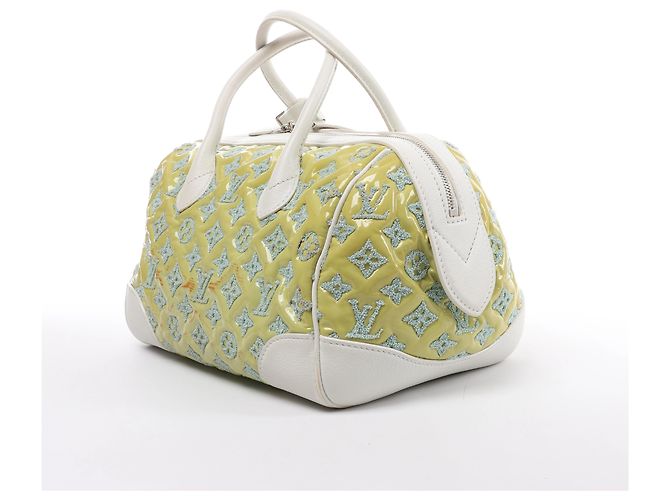 Borsa Louis Vuitton Speedy Round Monogram Bouclette in Green M40703 - vista 3