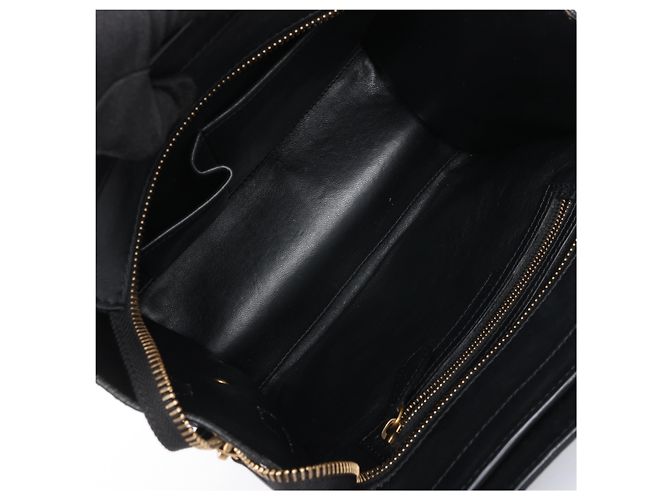 Céline Sac à main Celine Luggage Micro Shopper en cuir noir - vue 13
