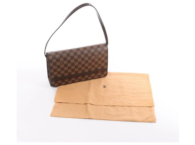 Borsa a tracolla Louis Vuitton Tribeca Damier Ebene in marrone N51160 - vista 13