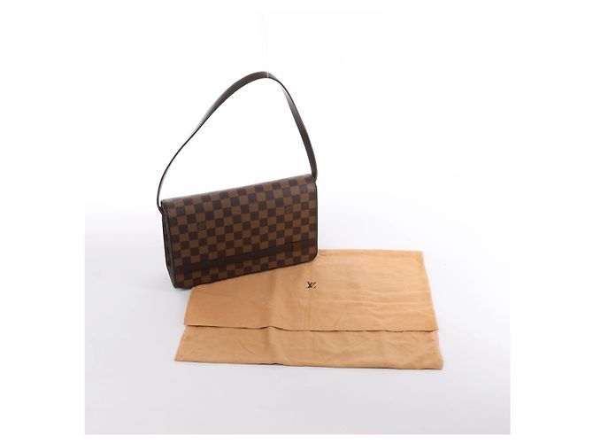 Borsa a tracolla Louis Vuitton Tribeca Damier Ebene in marrone N51160 - vista 14