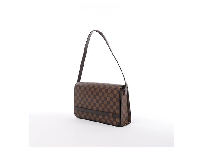 Borsa a tracolla Louis Vuitton Tribeca Damier Ebene in marrone N51160 - vista 2