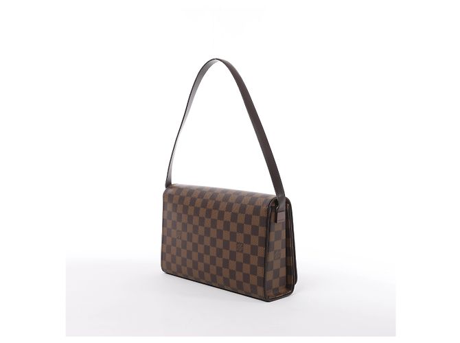 Borsa a tracolla Louis Vuitton Tribeca Damier Ebene in marrone N51160 - vista 3