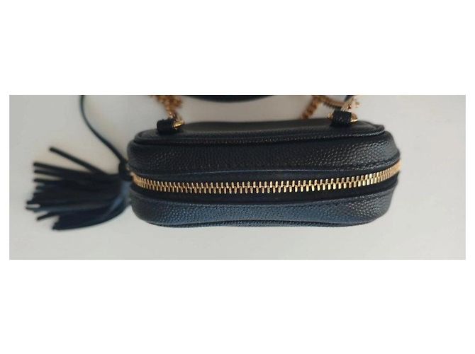 Autre Marque Saint Laurent Schultertasche aus schwarzem Leder - Ansicht 10