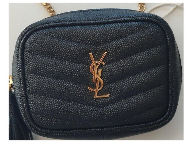 Autre Marque Saint Laurent Schultertasche aus schwarzem Leder - Ansicht 2