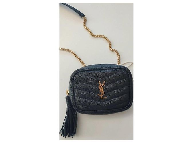 Autre Marque Saint Laurent Schultertasche aus schwarzem Leder - Ansicht 3