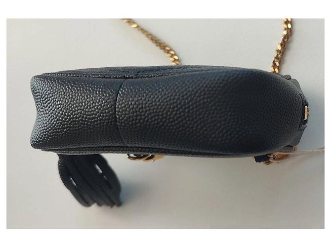 Autre Marque Saint Laurent Schultertasche aus schwarzem Leder - Ansicht 6
