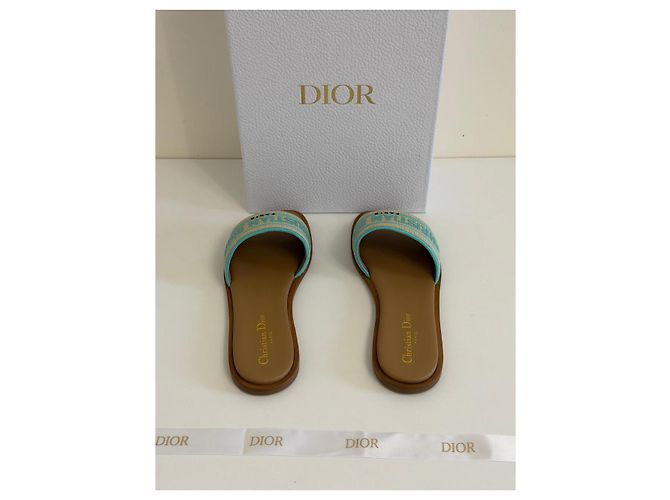 Sandali bassi in tela e pelle Christian Dior - vista 4