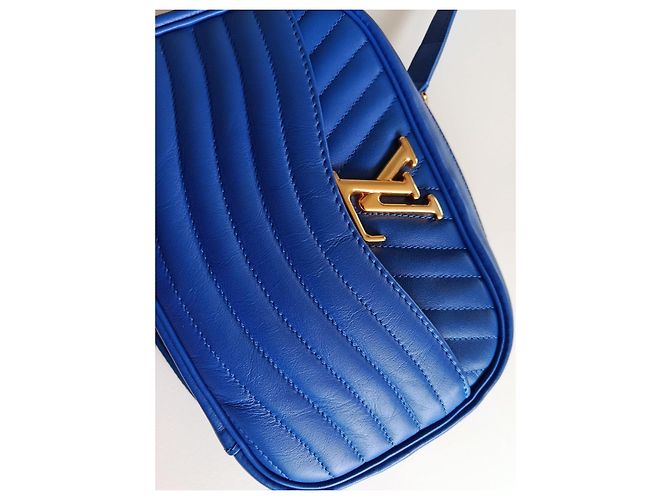 Louis Vuitton Camera Bag Schultertasche aus blauem Leder - Ansicht 11