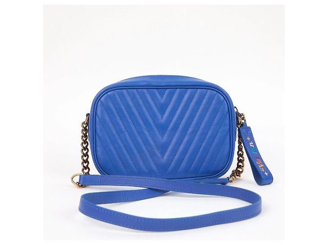 Louis Vuitton Camera Bag Schultertasche aus blauem Leder - Ansicht 3