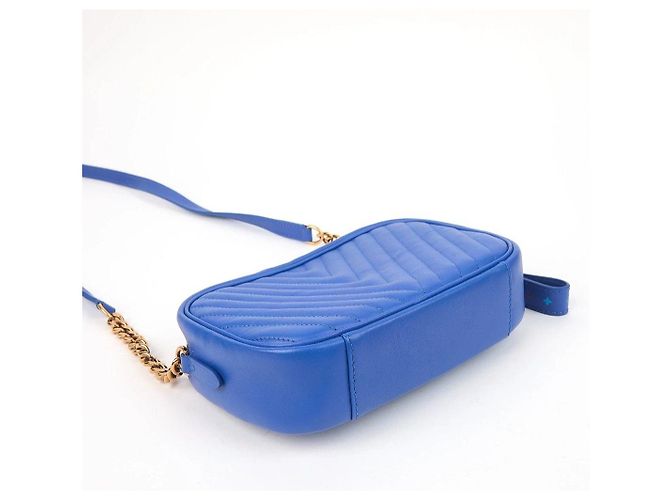 Louis Vuitton Camera Bag Schultertasche aus blauem Leder - Ansicht 4