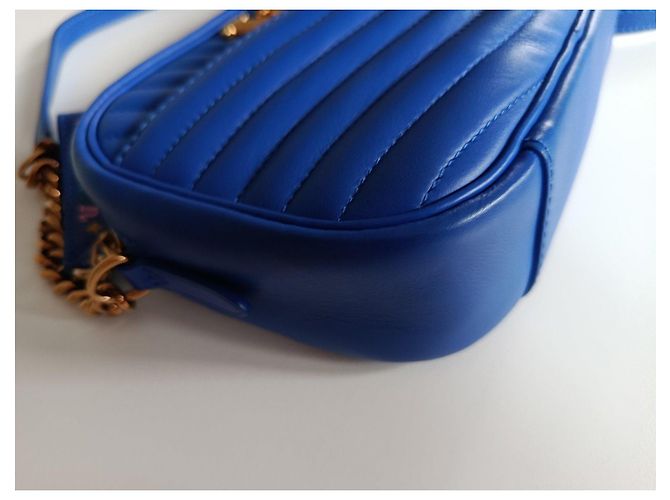 Louis Vuitton Camera Bag Schultertasche aus blauem Leder - Ansicht 8